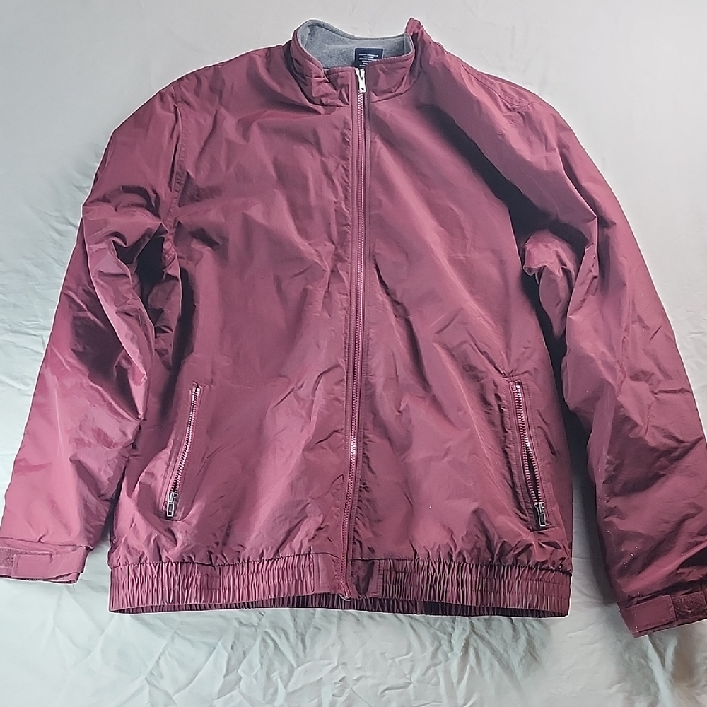 Charles River Maroon Windbreaker Jacket